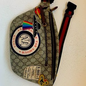 Gucci Beige and Multicolor Crossbody Bag